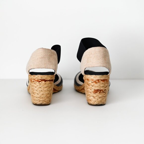 Chaps Navy & Tan Wedge Shoes - Size 9 - Picture 7 of 8